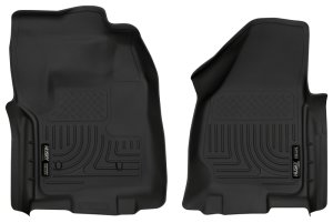 Ford F-350 Super Duty Floor Liners - Front - Husky Liners - WeatherBeater - Black - 2012
